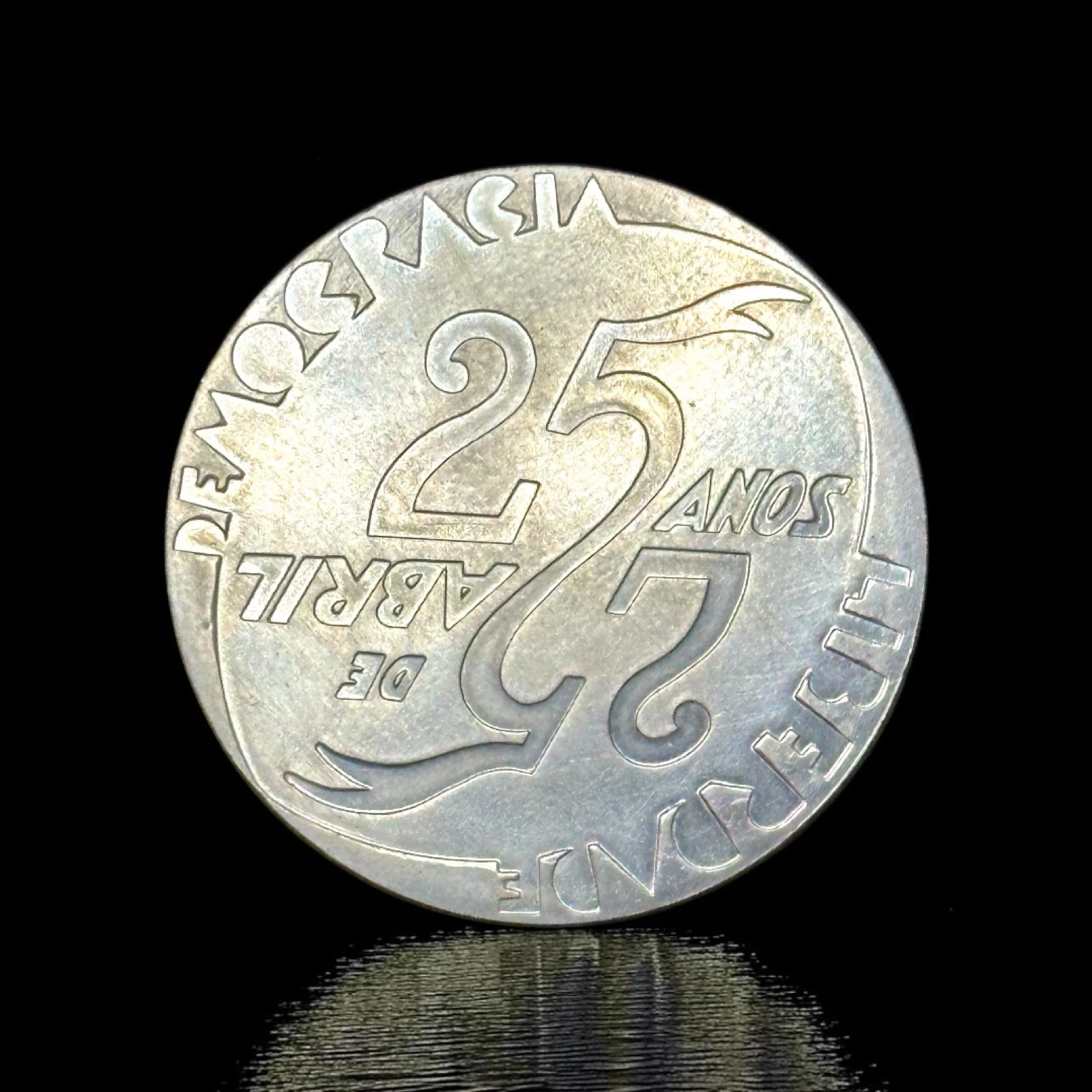 Portugal Silver Coin 1000 Escudos 1999 25 April Revolution – photo 2